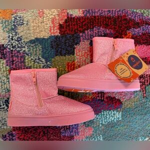 Oomphies Kids Pink Glitter Zip-Up Boots